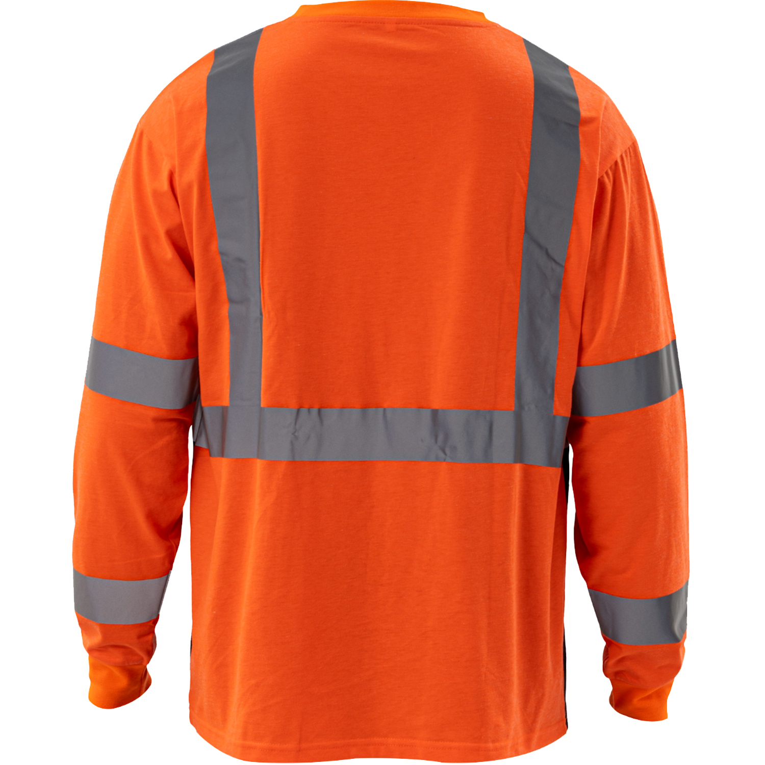 5 oz. Poly-Cotton Class 3 Color Block Reflective Tape Safety T-Shirt with Pocket 9