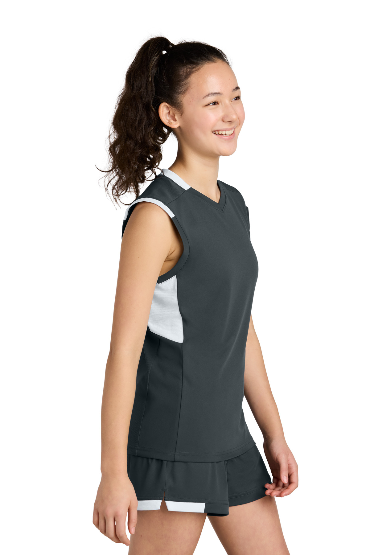 Sport-Tek Youth Club Sleeveless V-Neck YST441 34