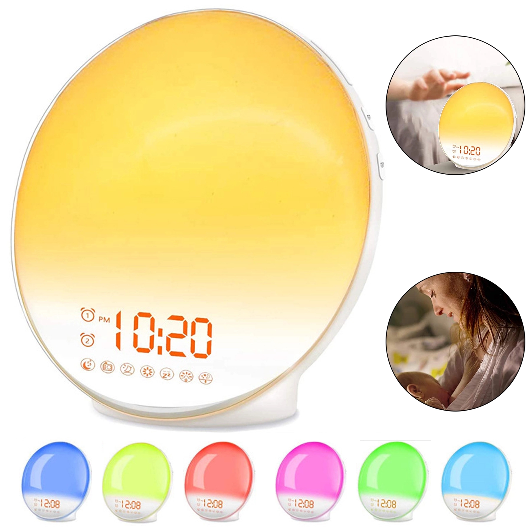 Wake Up Light Sunrise Alarm Clock for Kids 2
