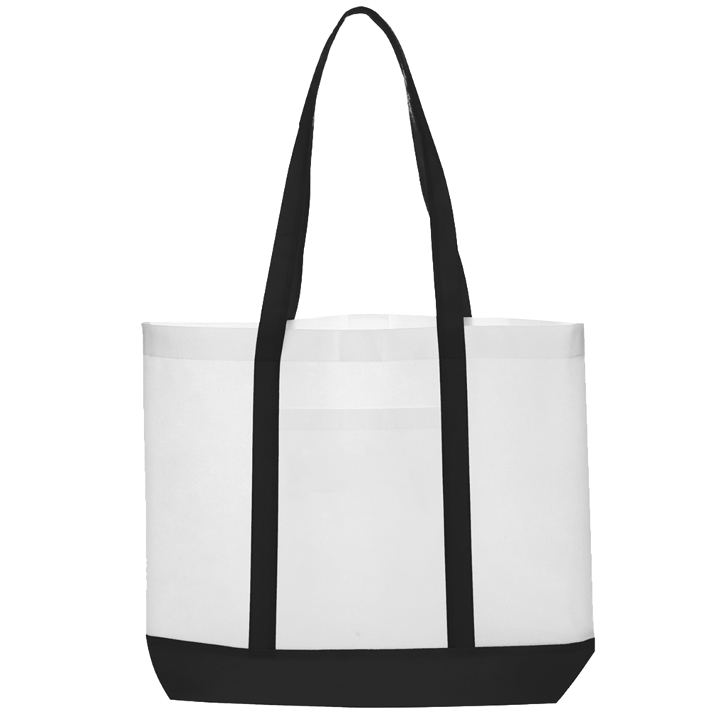 Non-woven Trim Color  W/ Gusset Tote Bag (18" x 14" x 3")
