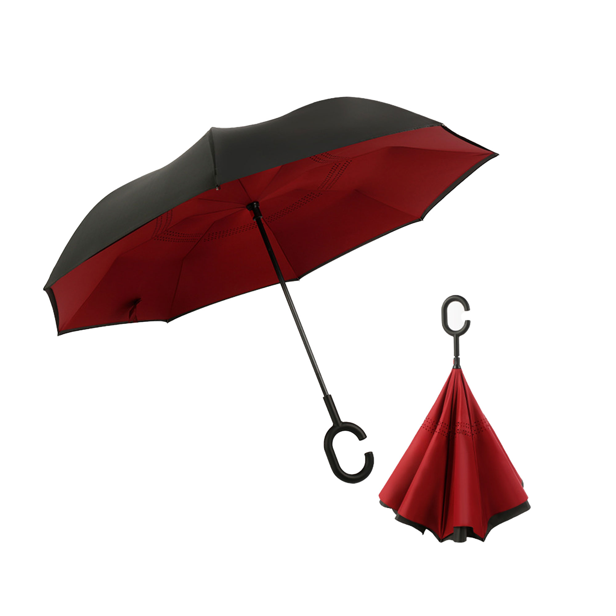 Windproof Double Layer Folding Inverted Umbrella 4