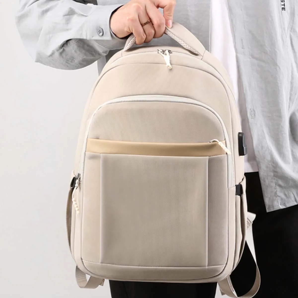 Laptop Backpack Large Capacity Daypack W/ USB Charging Port 6