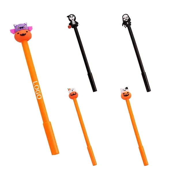 Halloween Pumpkin Ghost Bat Pens - Spooky Stationery Set 3