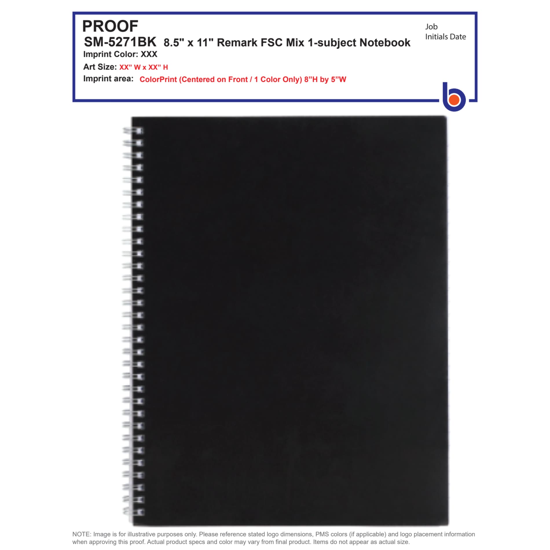 FSC® Mix 8.5" x 11" Remark 1-subject Notebook 128