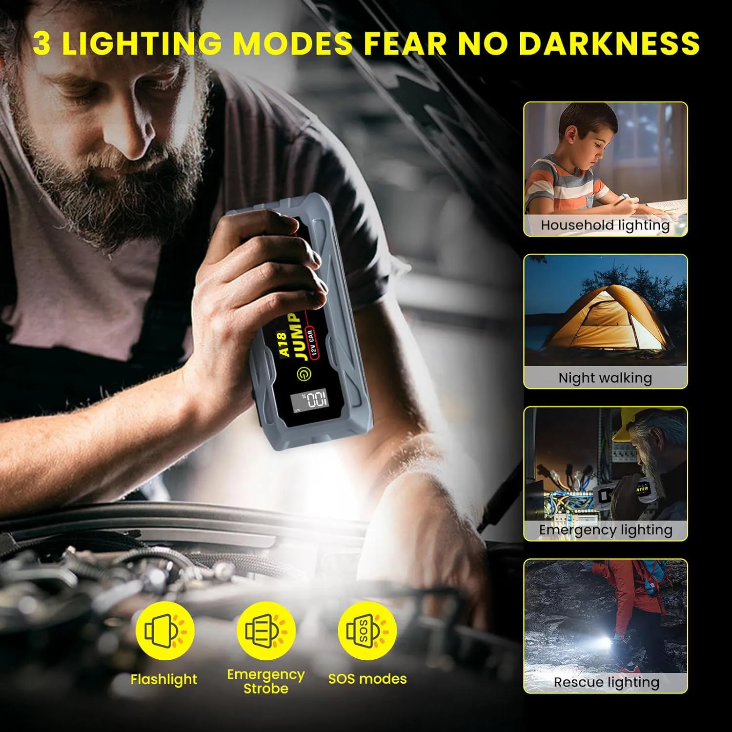 12V Car Battery Charge Jump Starter 5