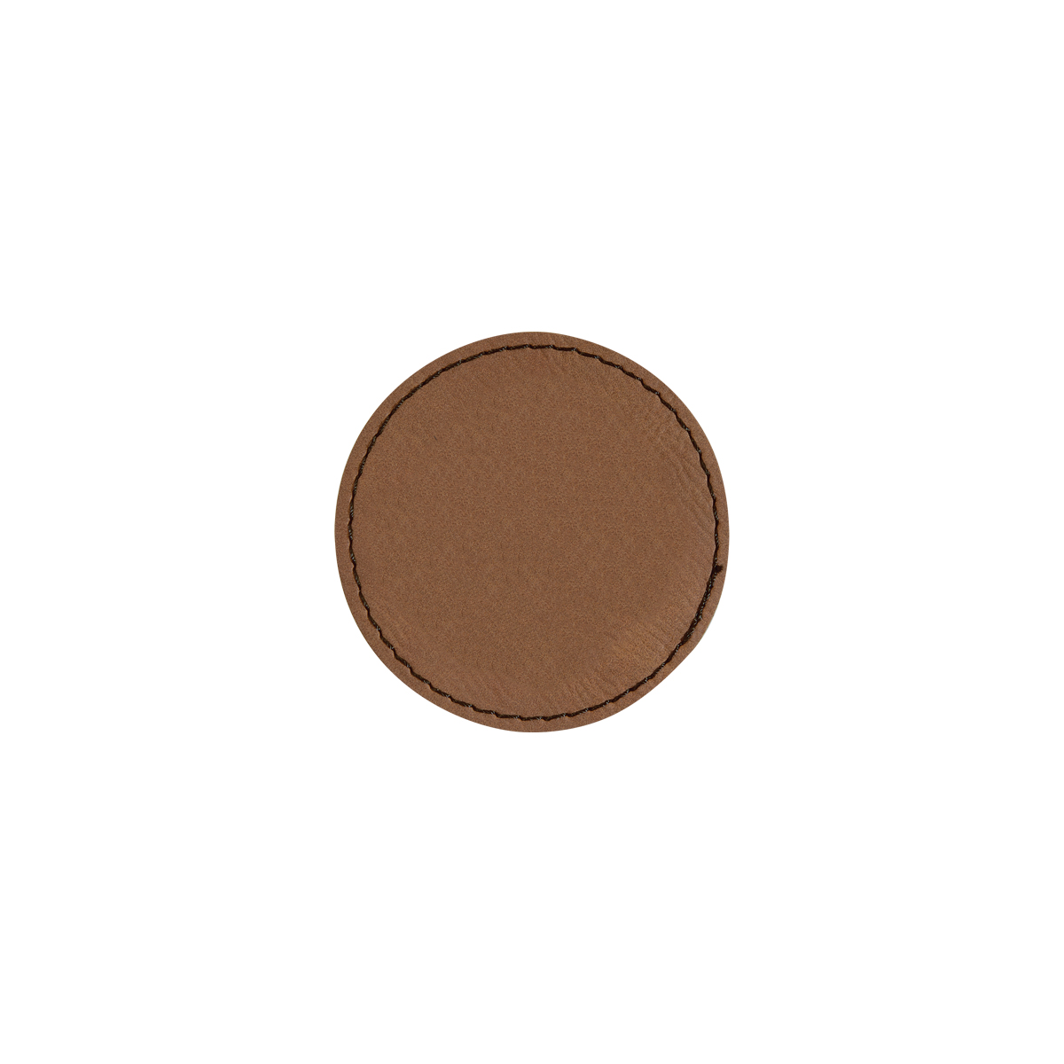 2" Dark Brown Leatherette Round Patch with Adhesive 2