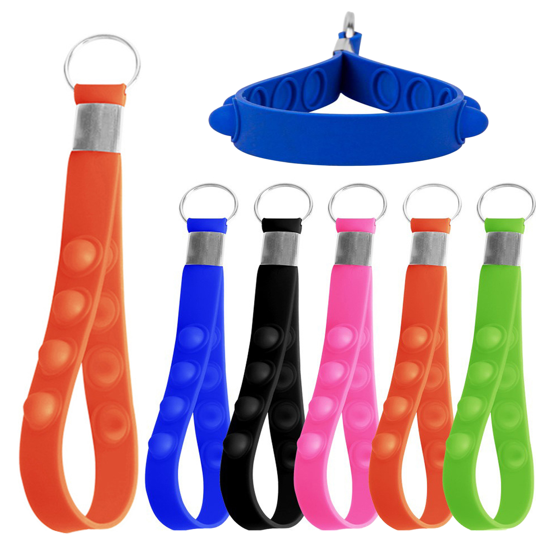 Push Pop Sensory Silicone Bracelet Keychain 1
