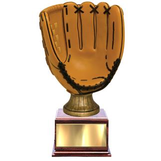 Resin Sport Ball: 17" Baseball with 5.5x5.5x4" Che 1