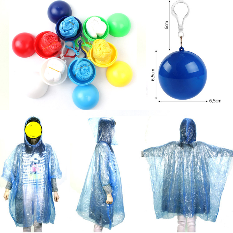 Disposable Plastic Ball Raincoats 4