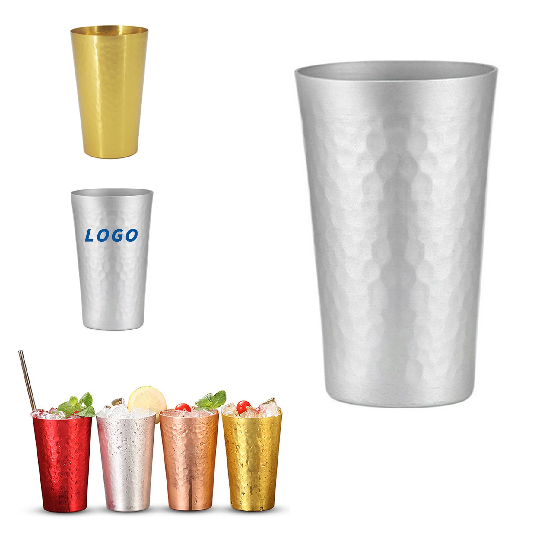 Hammered Cold Drink Aluminum Cup