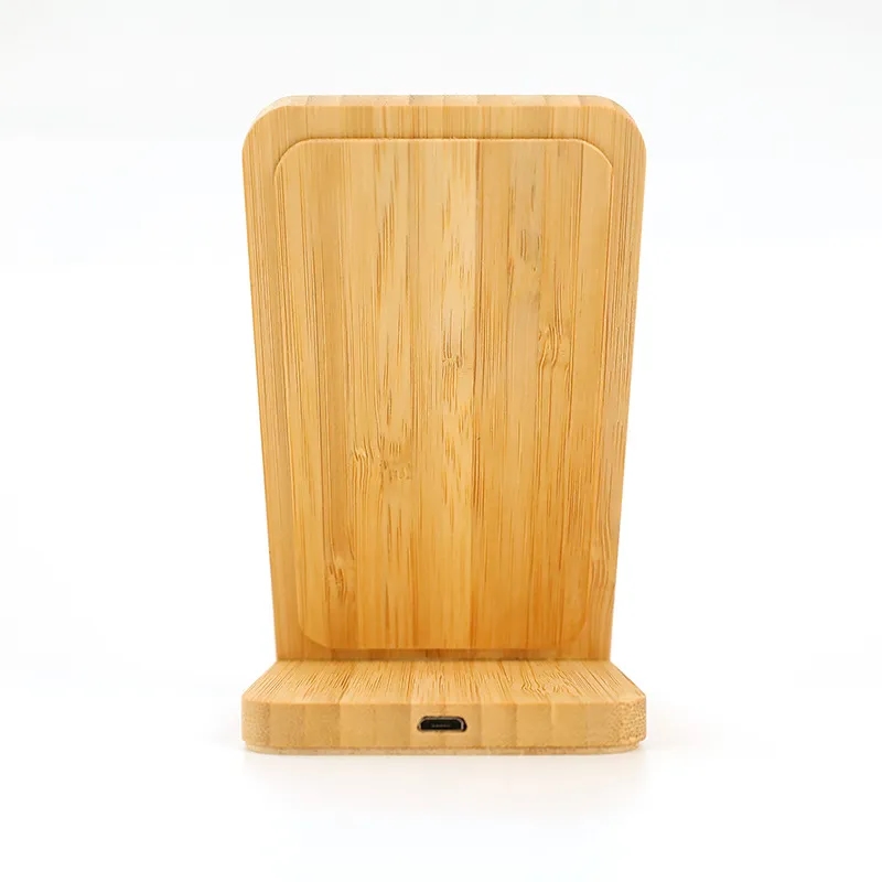 Bamboo Fast Wireless Charger Stand Wood 2