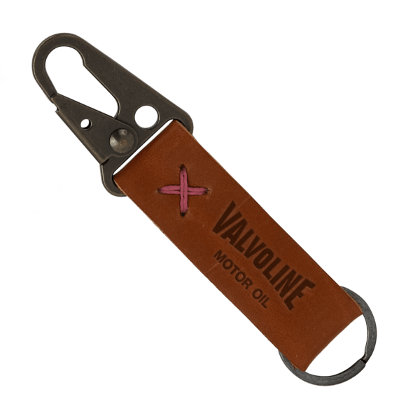 Busker Leather Keychain with Antique Nickel Carabiner 73