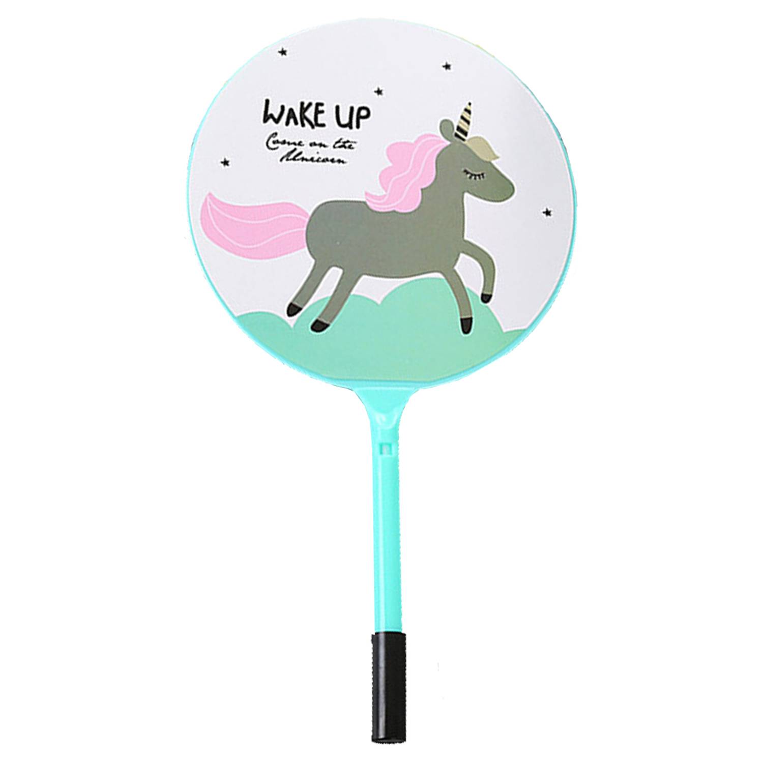 Multifunctional Plastic Handheld Unicorn Fan w/Ballpoint Pen 1
