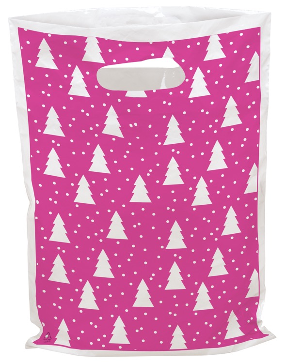 Bold Christmas Trees Seasonal Predesigned Plastic Bag (9" x 13") 3