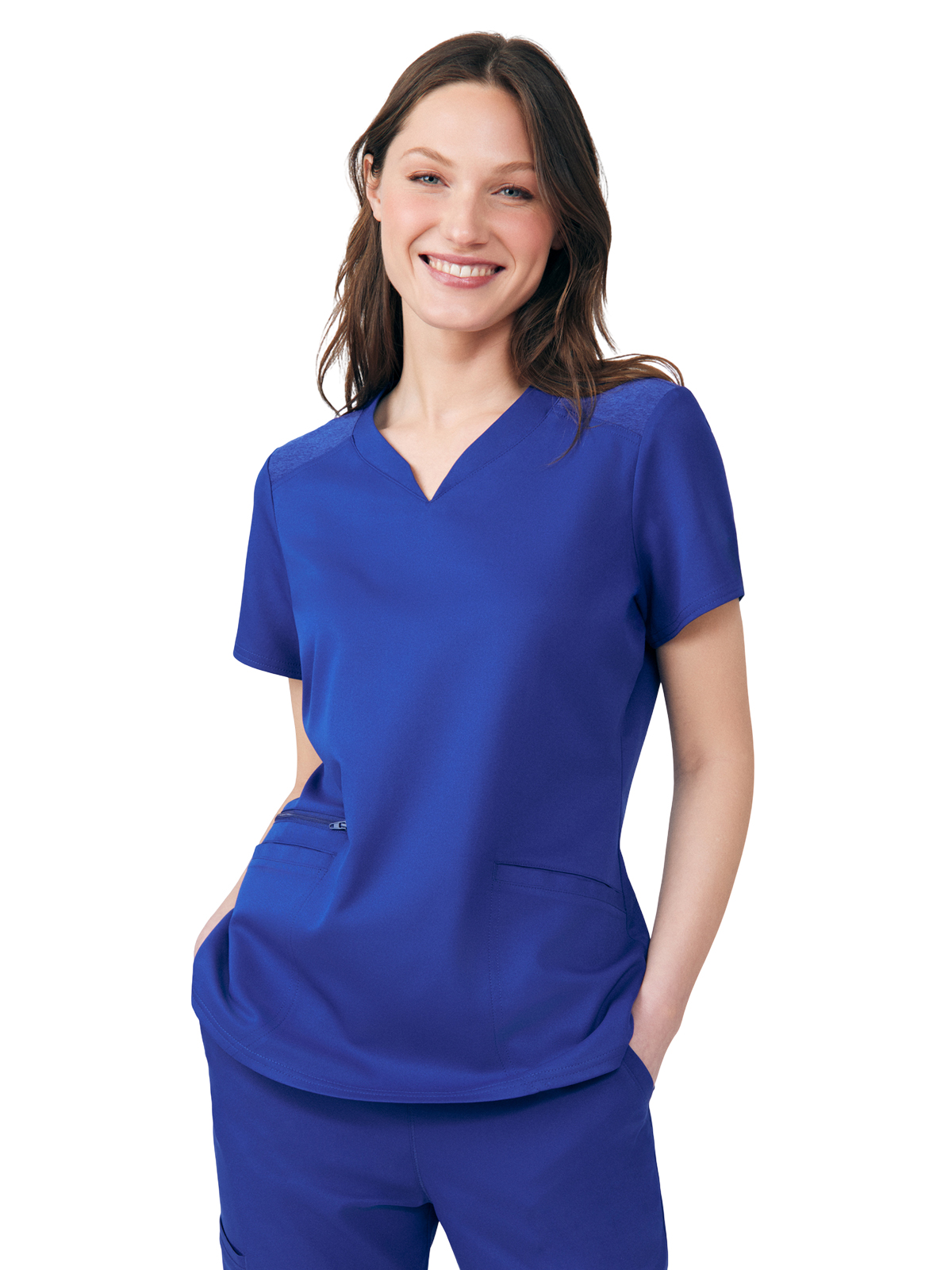 White Cross - VIBE - Women's Three-Pocket Curved V-Neckline Top 7