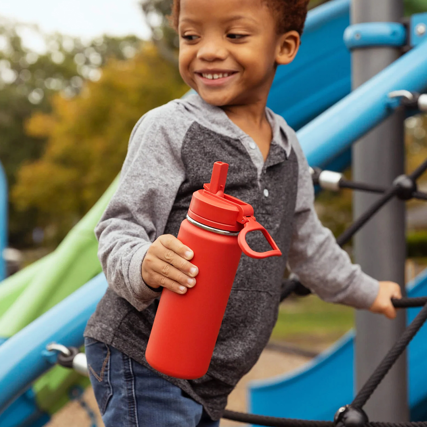 20 oz Hydrapeak® Stainless Steel Insulated Mini Water Bottle w/ Straw Lid 2