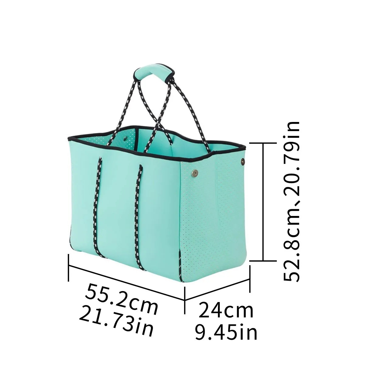 Large Neoprene Beach Tote Bag With Rope Handles 6