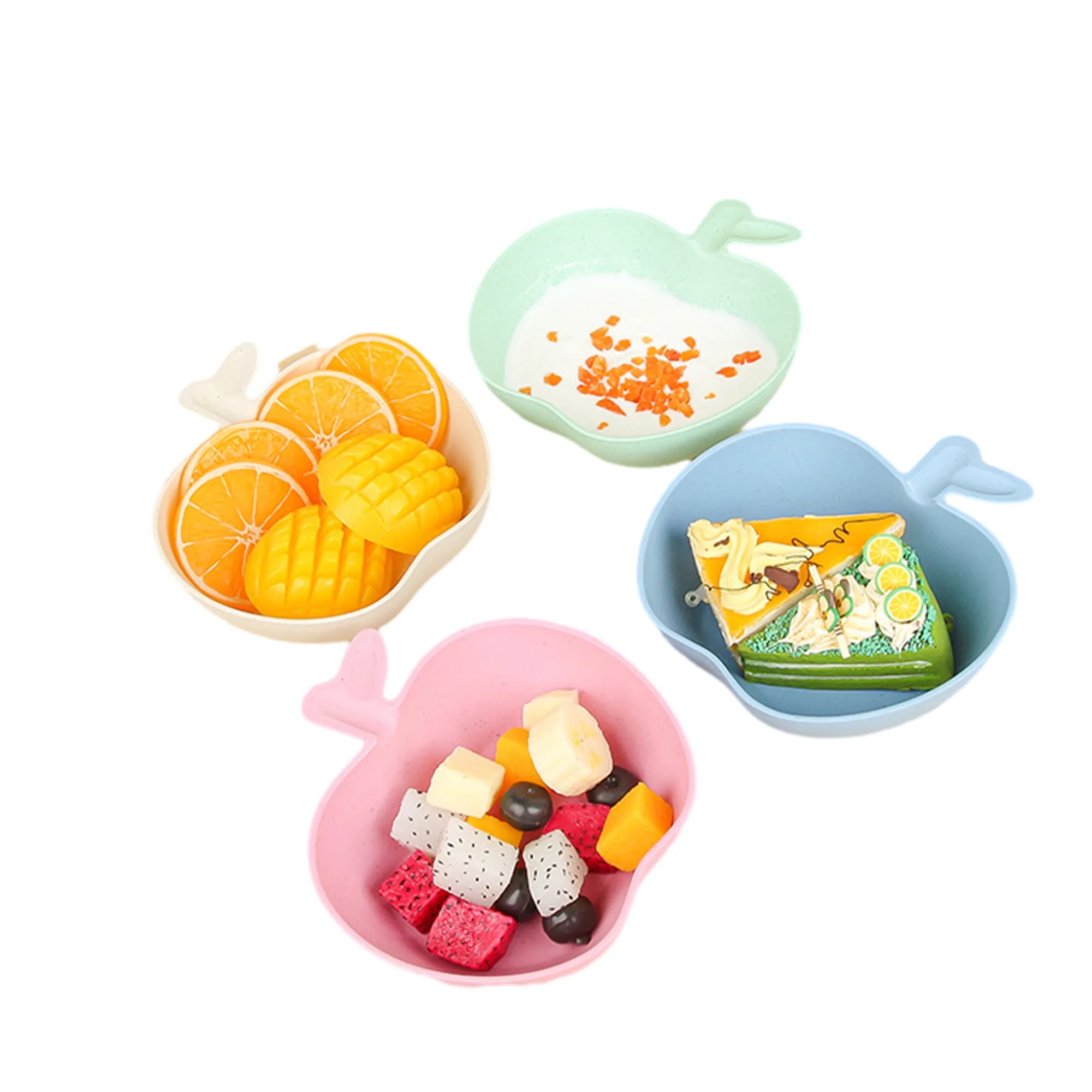 W5.24"*L5"Eco-friendly Wheat Straw Rice Bowl 3