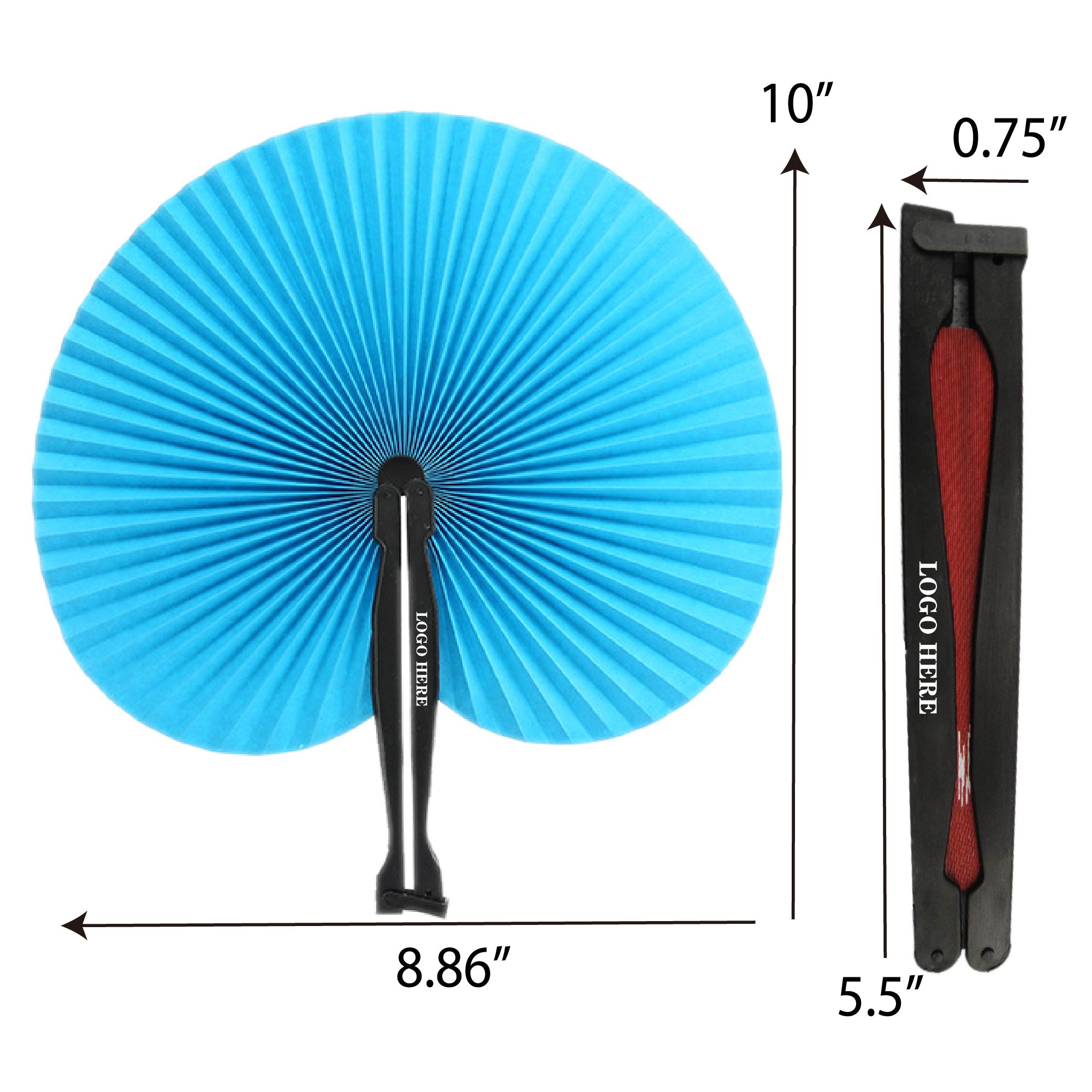 Round Folding Paper Fan 2