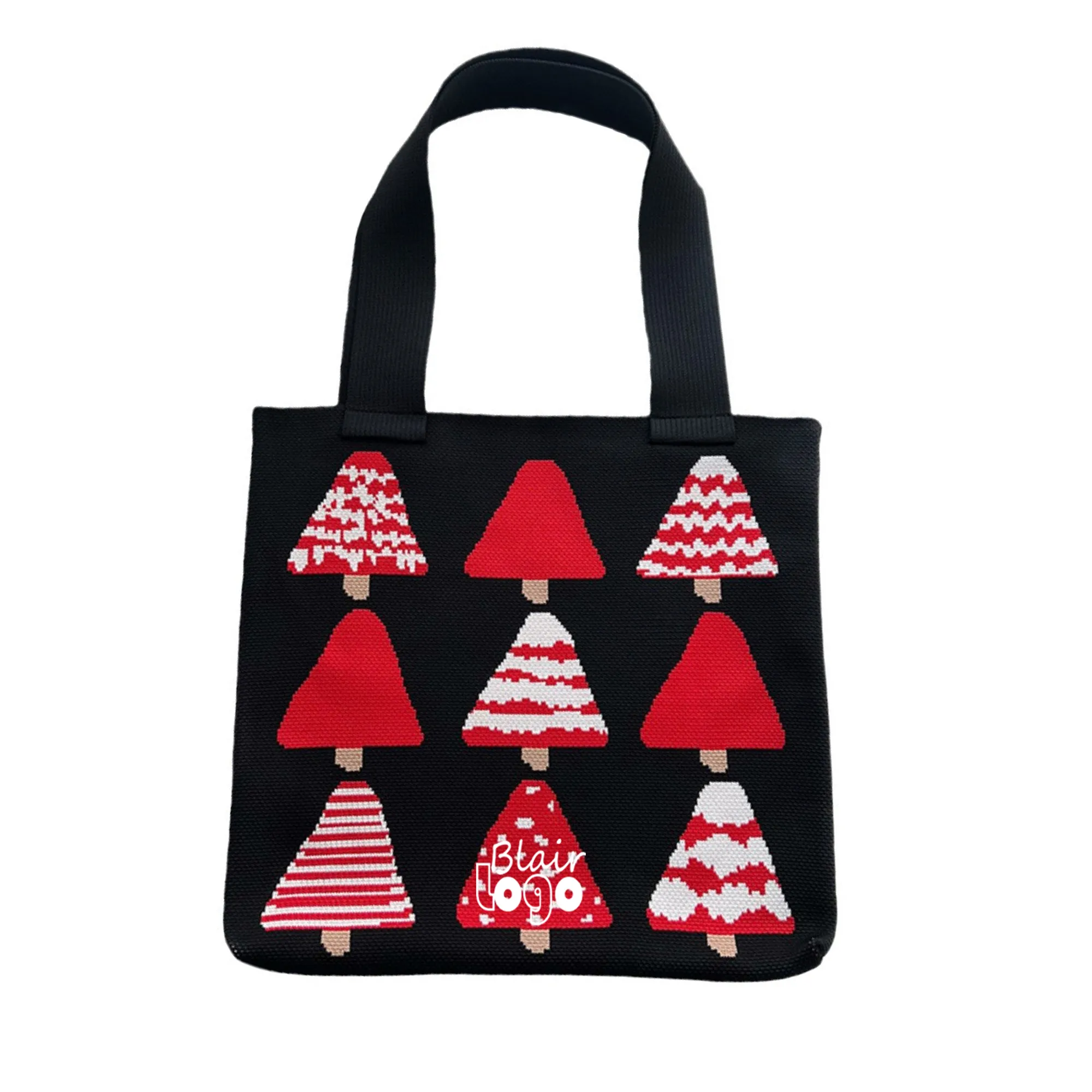 Christmas Tree Knitted Casual Tote, custom tote bag with logo imprint 5