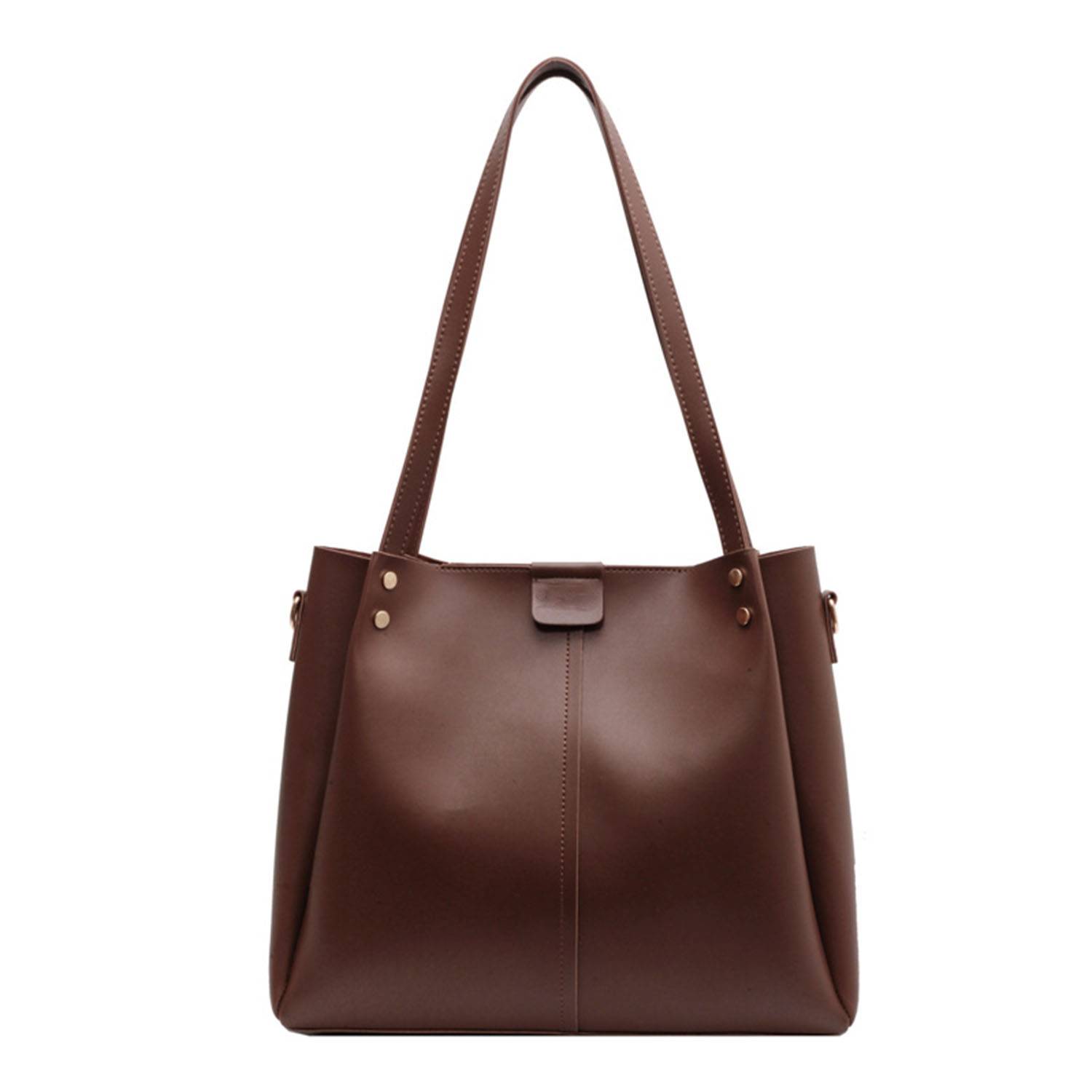 Simple Large Capacity PU Tote Bag, custom tote bag with logo imprint 3