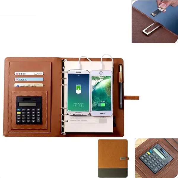 B5 Binder Notebook with 8000mAh Power Bank & Calculator 4