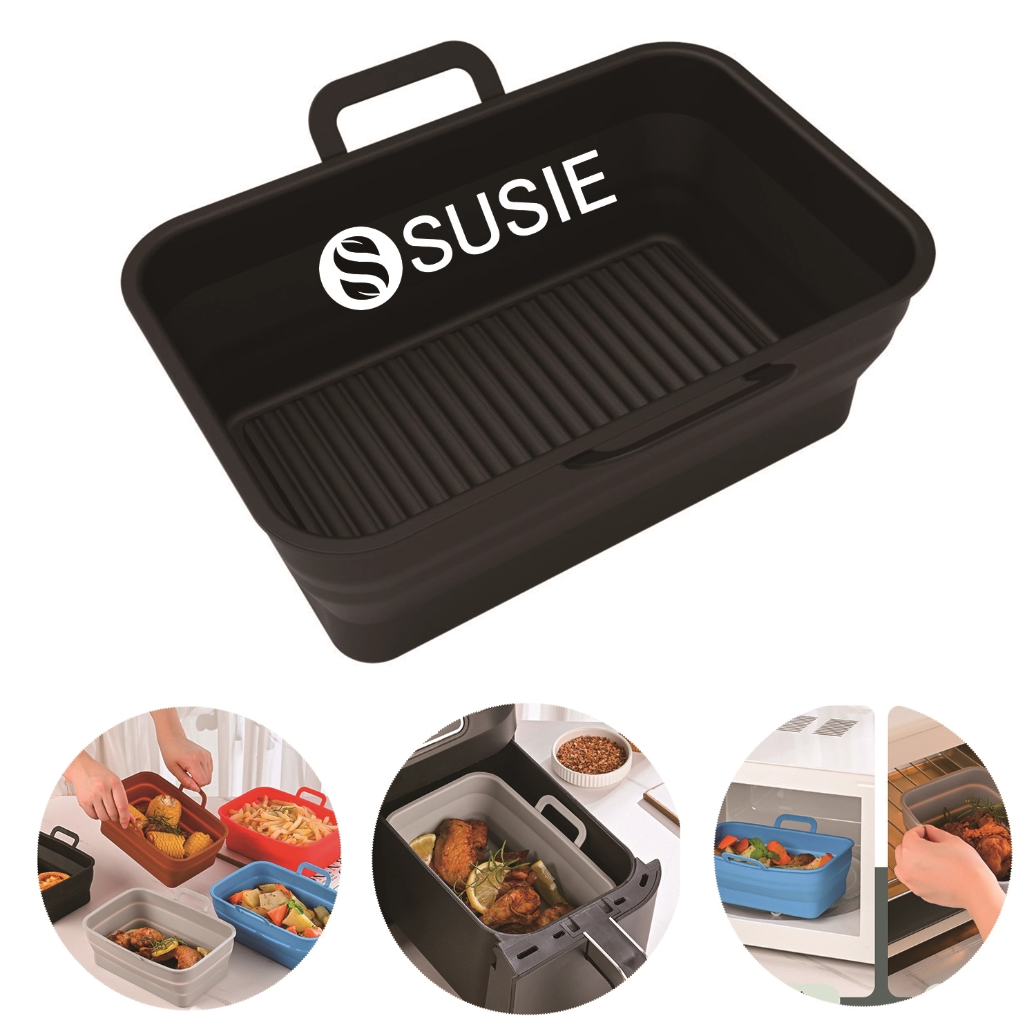Foldable Air Fryer Silicone Pot 2