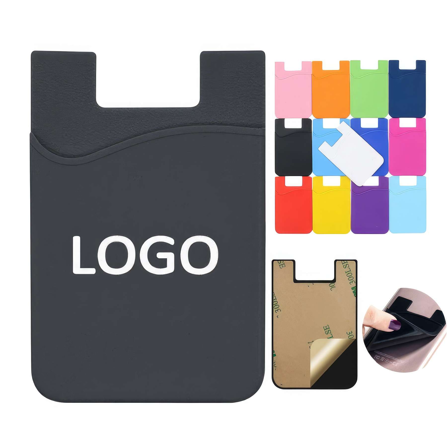Silicone Credit Card Holder for Back of Phone 3