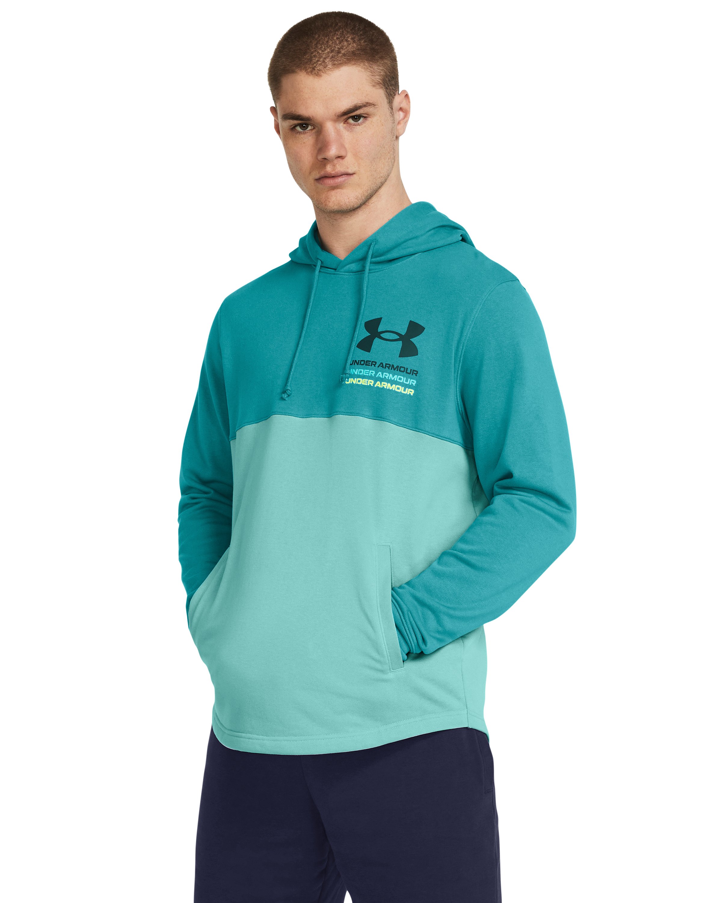 UA Rival Terry Colorblock Men's Hoodie 2
