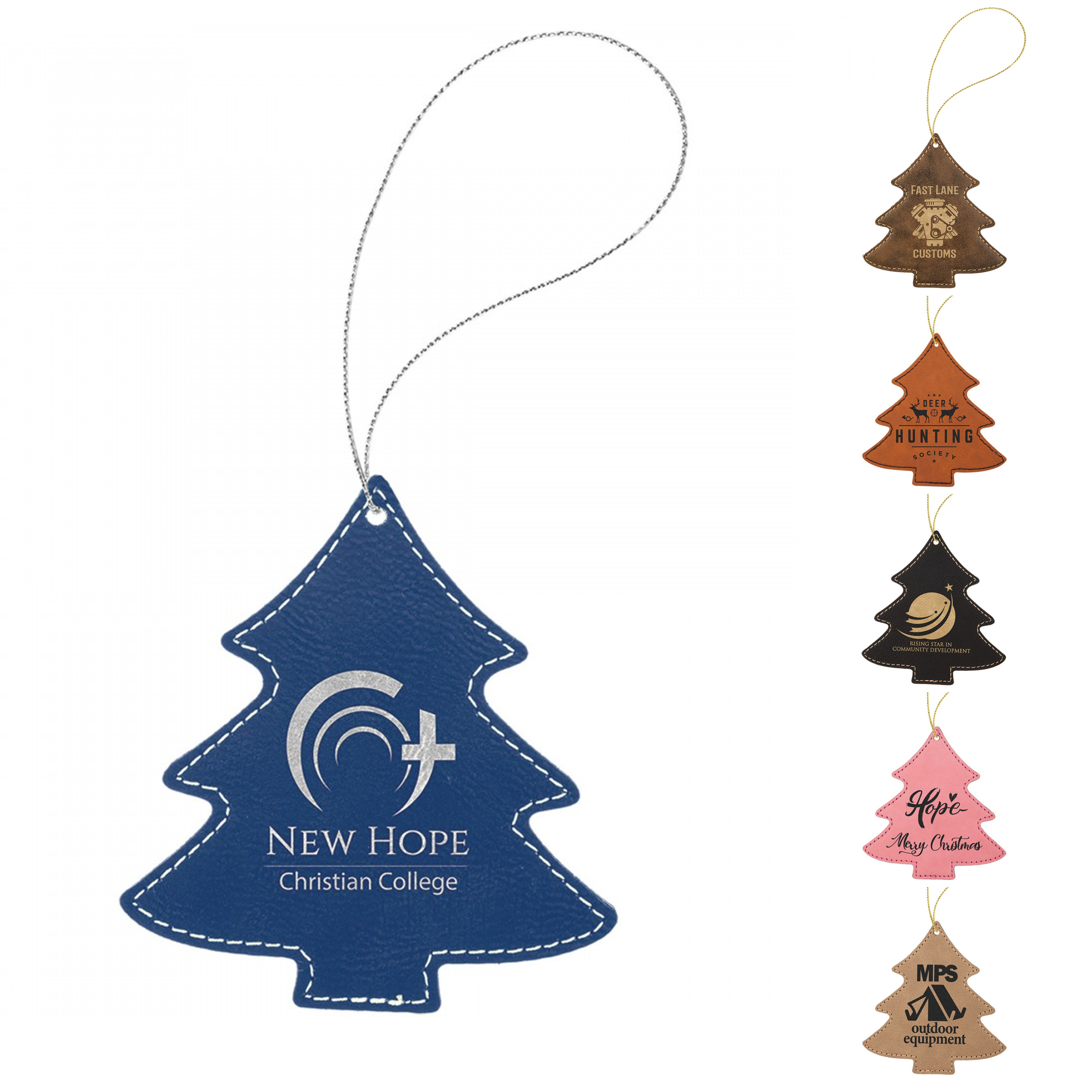 Leather Christmas Tree Ornament 2