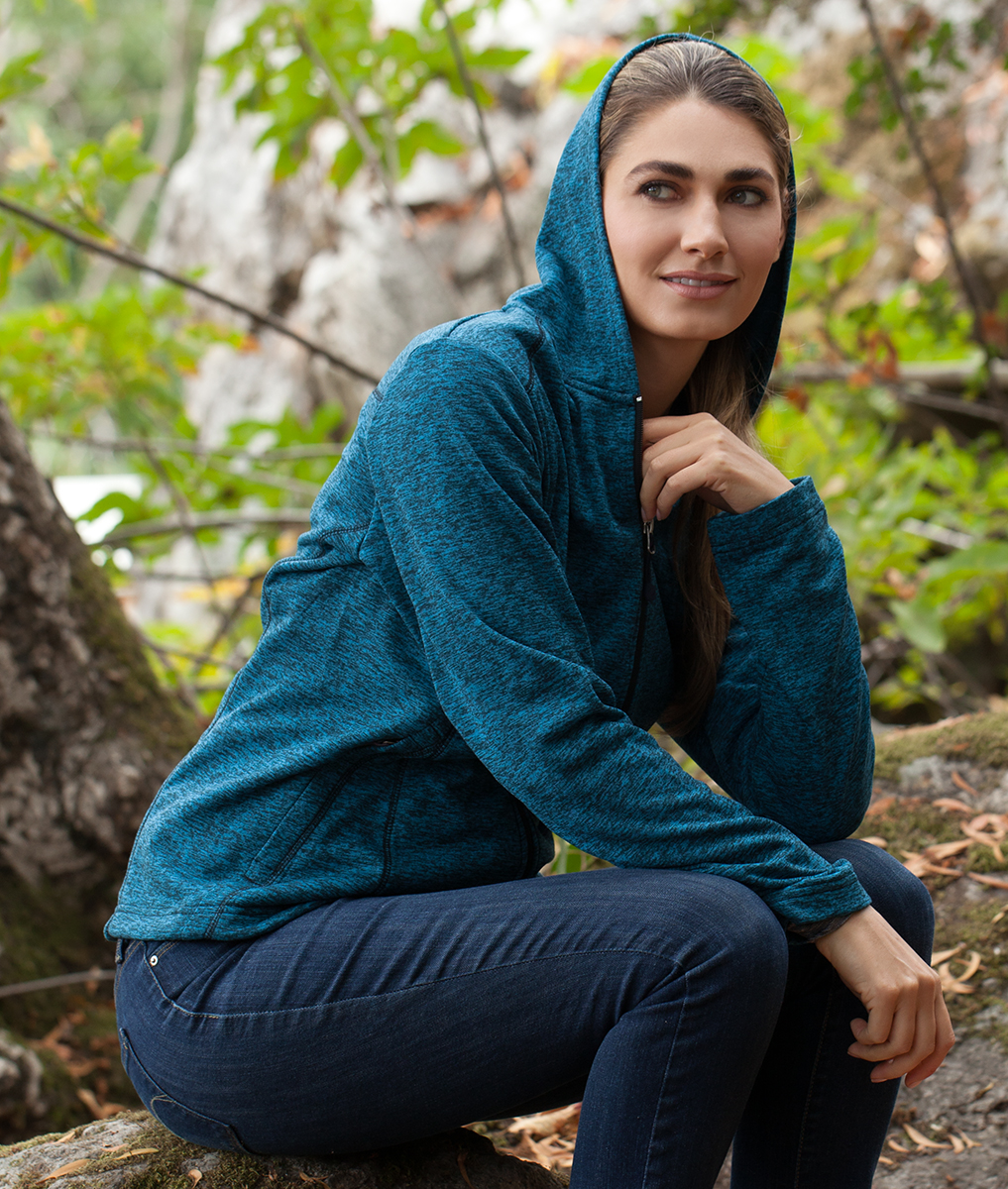 Ladies' Tephra Heather Hoodie Jacket, custom hoodie or sweatshirt with logo imprint 4