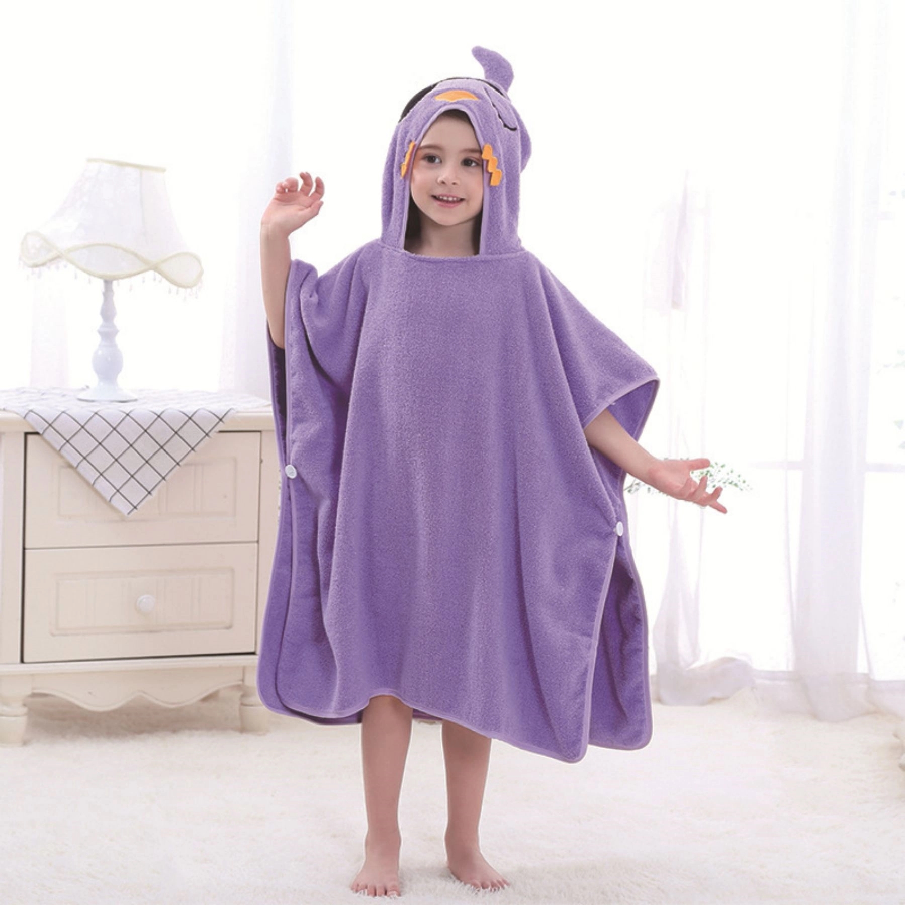 Kids Bath Pool Beach Towel Robe With Hood 9