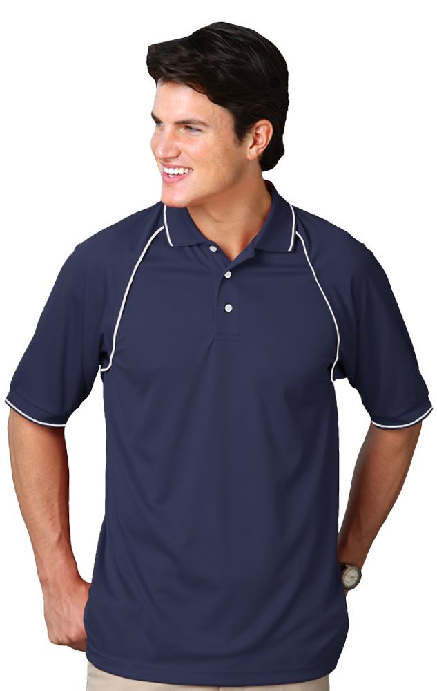 Men's Wicking Contrast Piping Polo 6