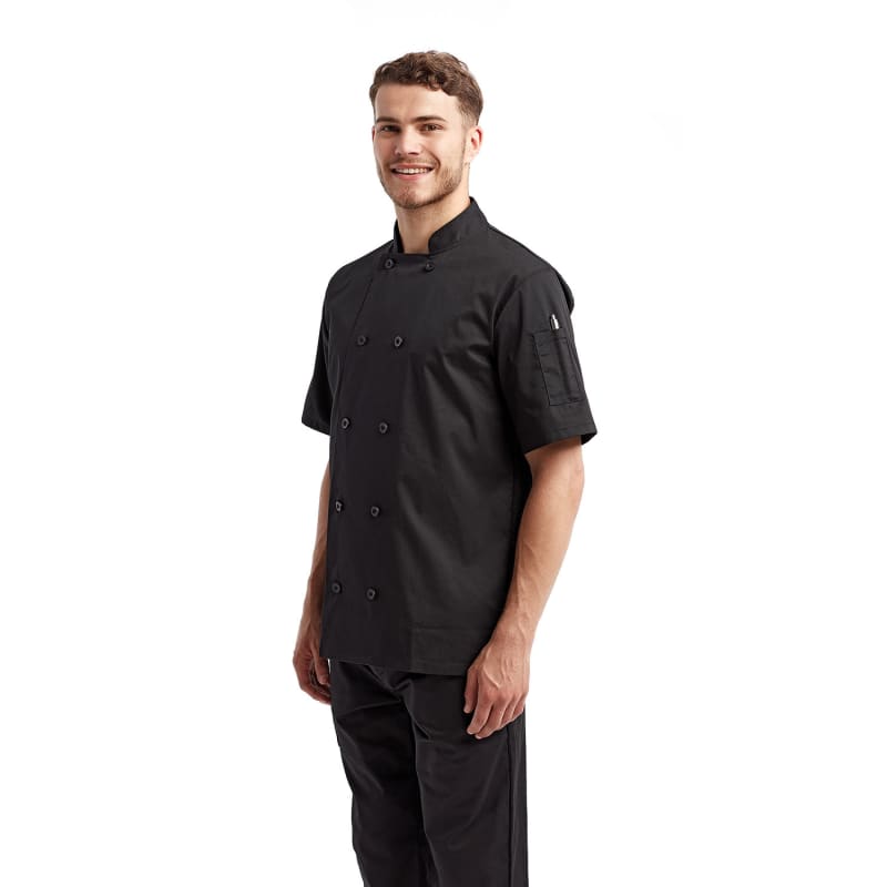 Artisan Collection By Reprime Unisex Short-Sleeve Recycled Chef's Coat 14