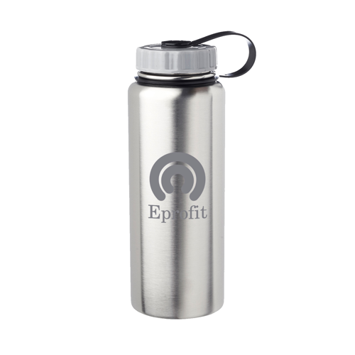 Stainless Steel Water Flask - Attached Lid, 34 oz. 7