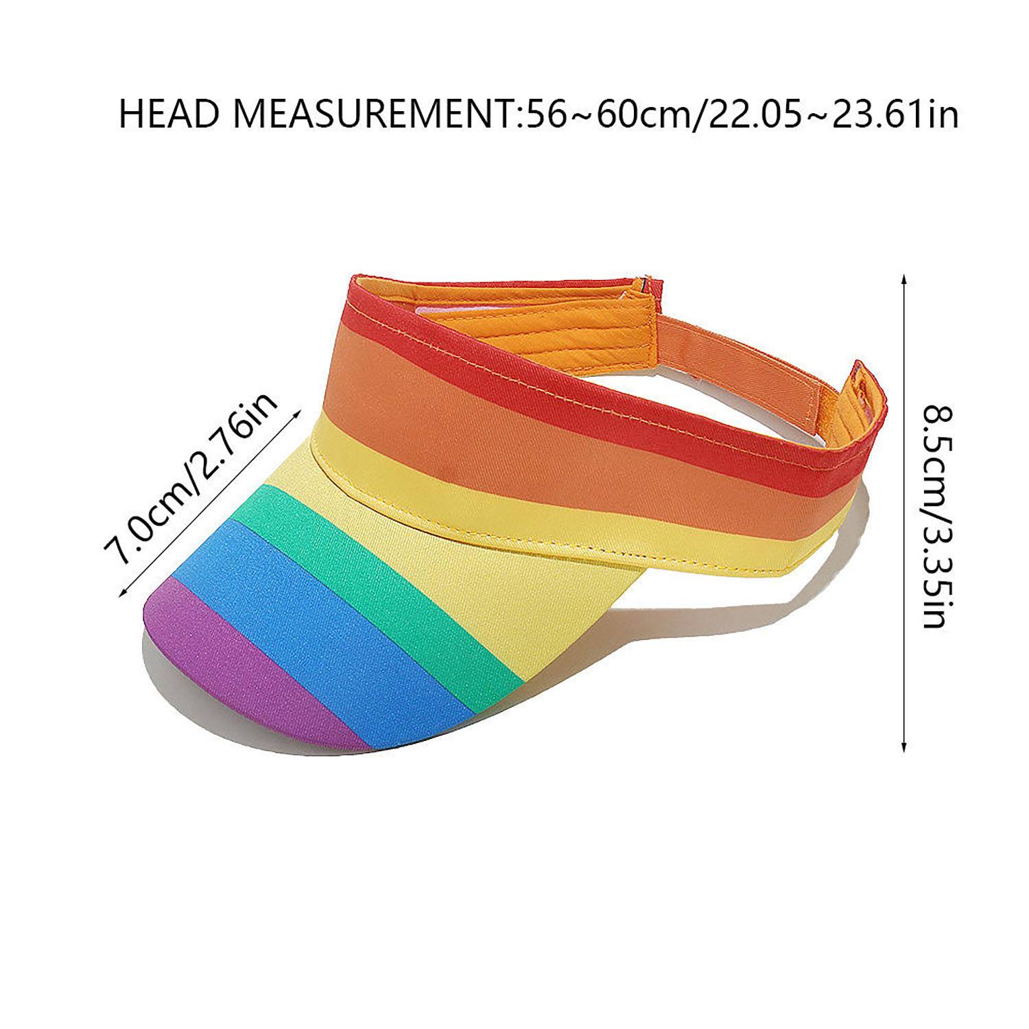 LGBT Rainbow Adjustable Polyester Sun Hat 4