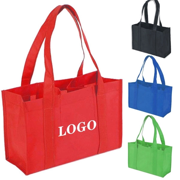 Custom Non-Woven 3-Bottle Wine Tote Bag 5