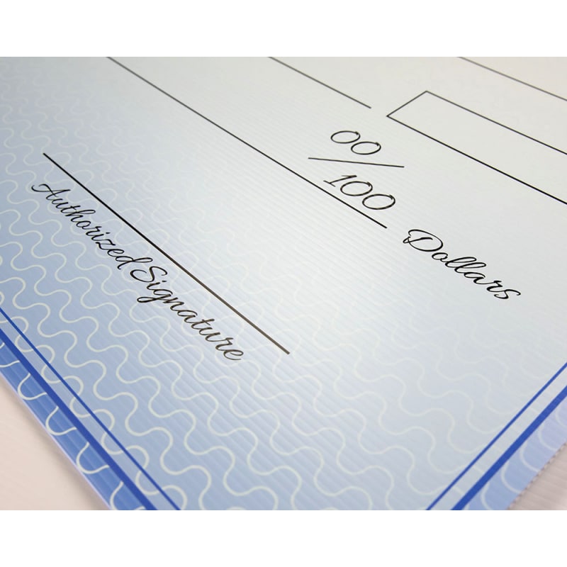 Custom Economy Large Checks 22 X 48 Inch 6