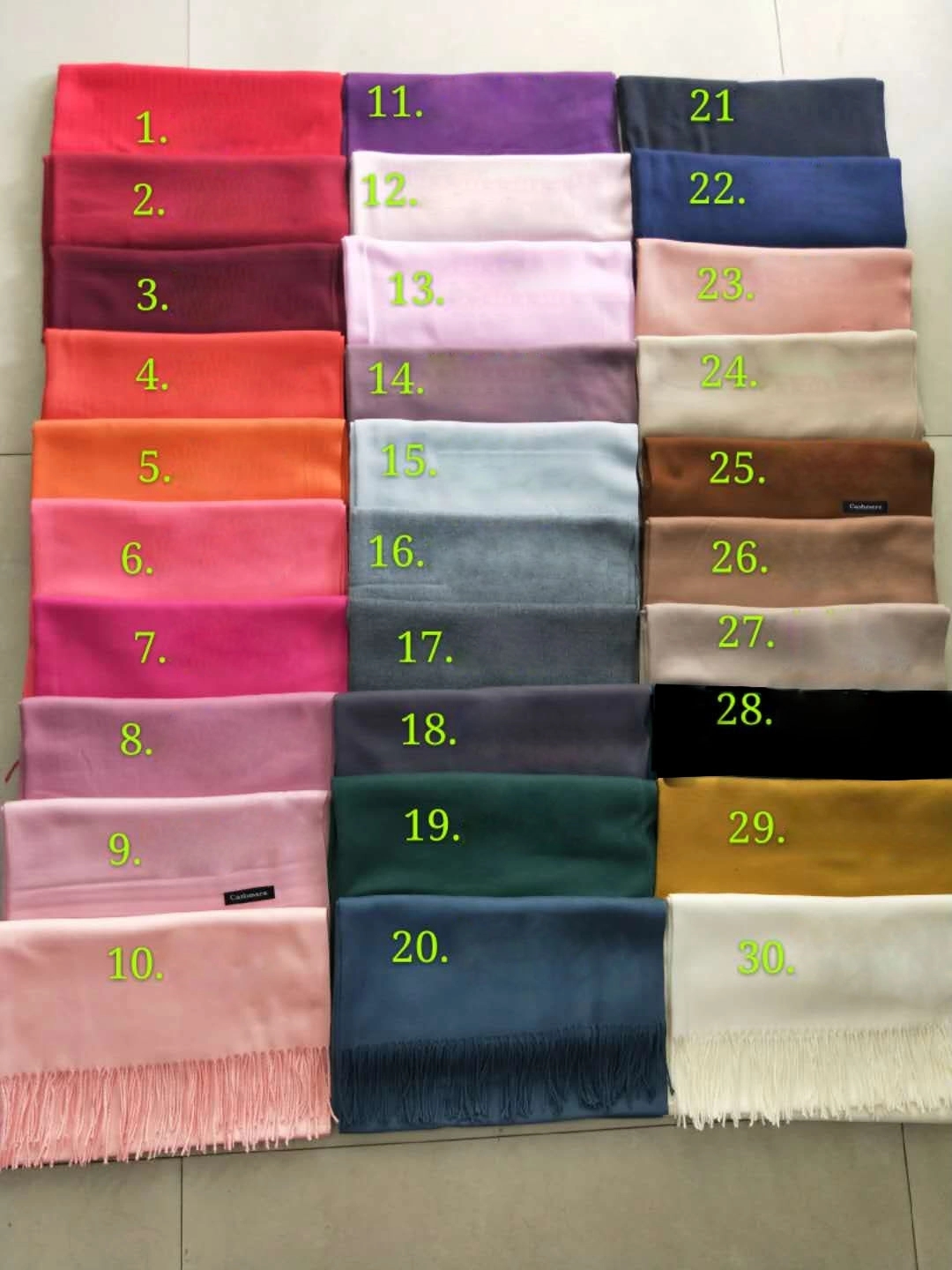 Winter Imitation Cashmere Scarf With Tassels 3