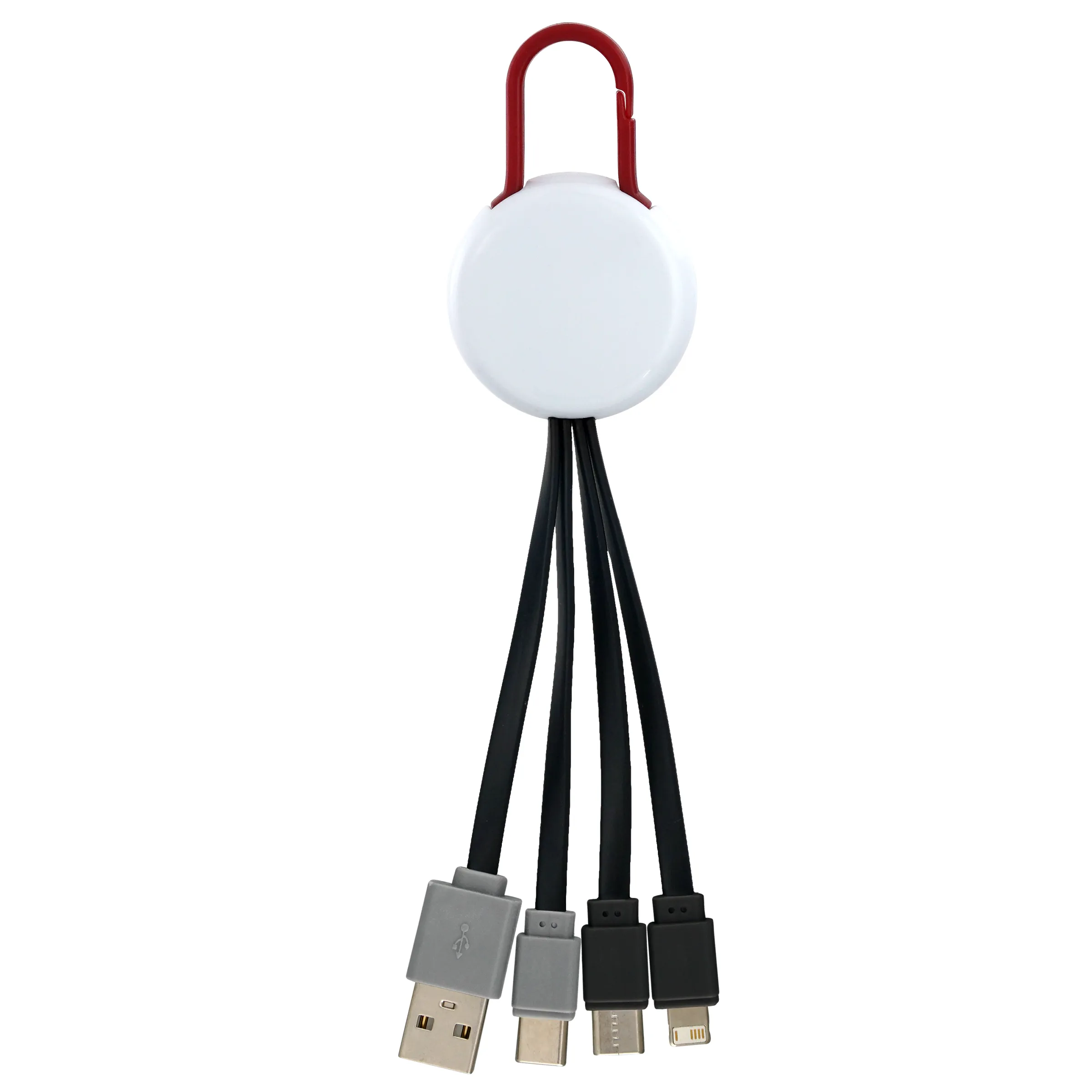 WHITE COLORFUL CLIP DUAL INPUT 3 IN 1 CHARGING CABLE 31