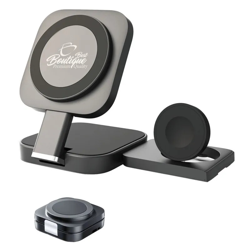 Three in one Foldable Safety Fast Wireless Charging Station 2