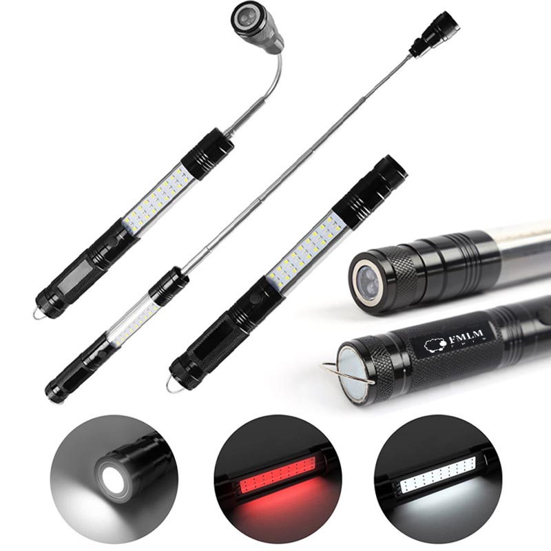 Telescopic Magnetic COB LED Flashlight w/Sidelight 2
