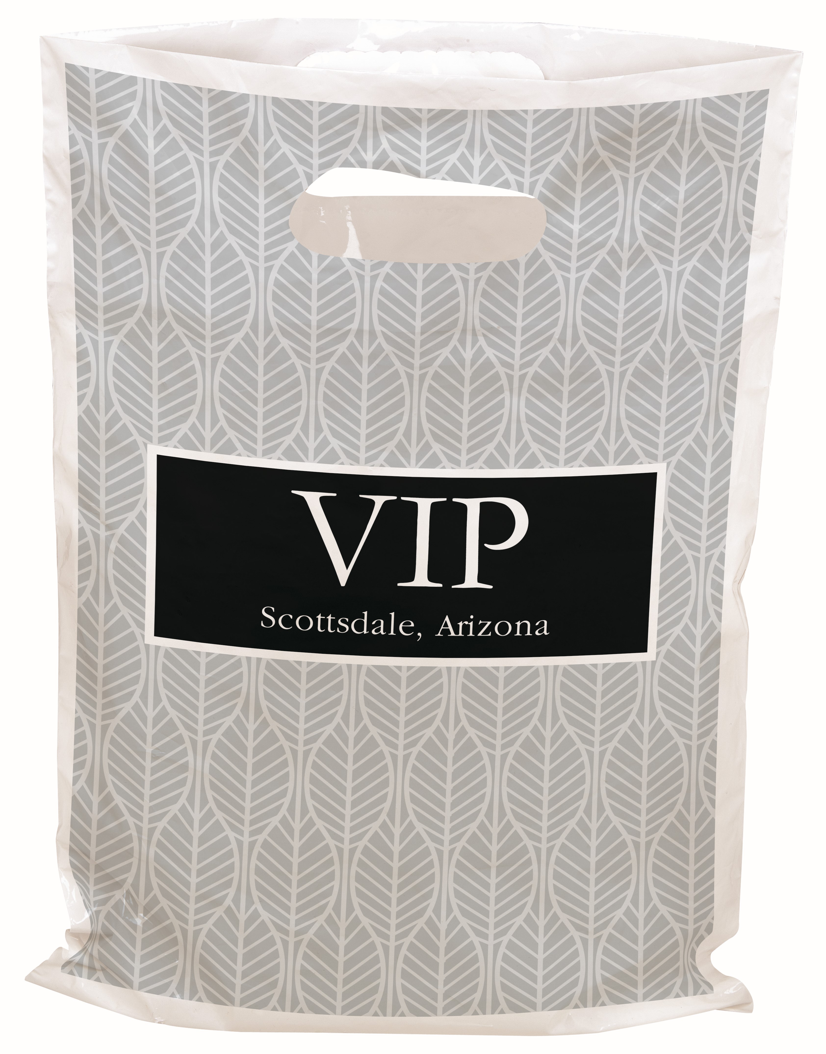 One Color 2-sided White Plastic Bag 9" x 13" 3