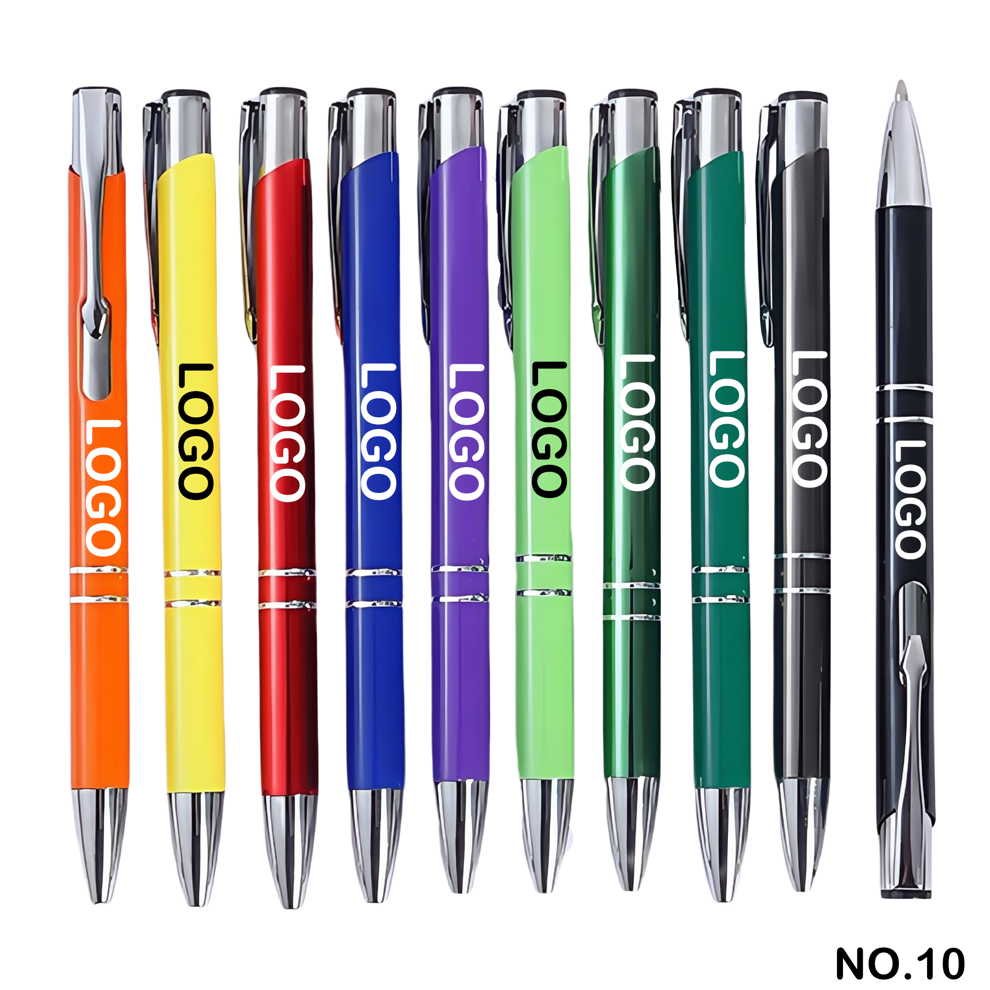 Colorful Push-button High-grade Metal Ballpoint Pen 1