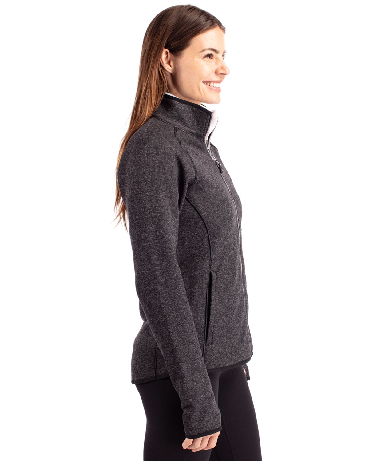 Cutter & Buck Mainsail Sweater-Knit Womens Full Zip Jacket 31