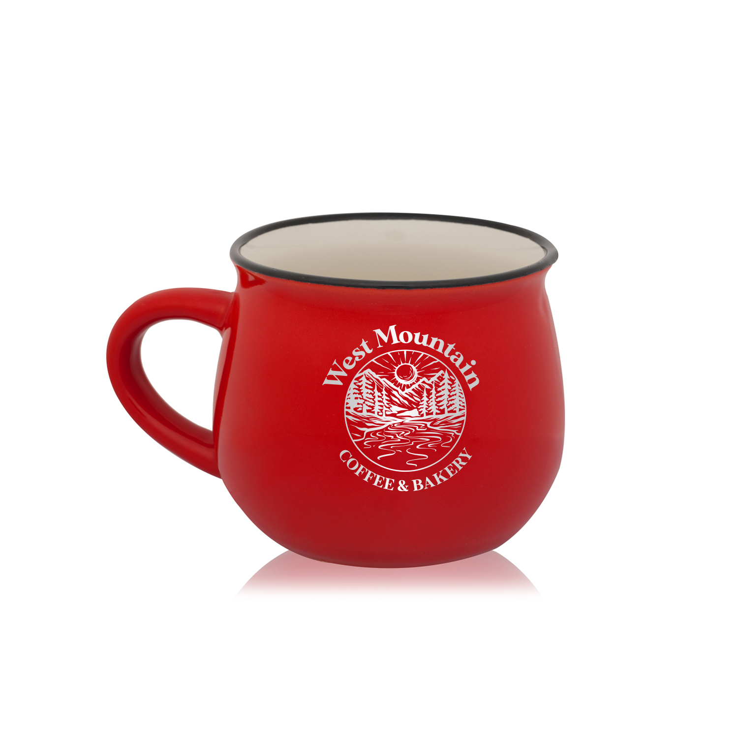 12 oz. Two-Tone Potbelly Ceramic Mug (2 Color Imprint) 7