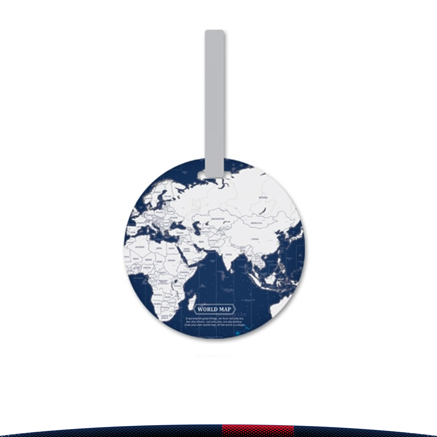World Map Name Tag 2