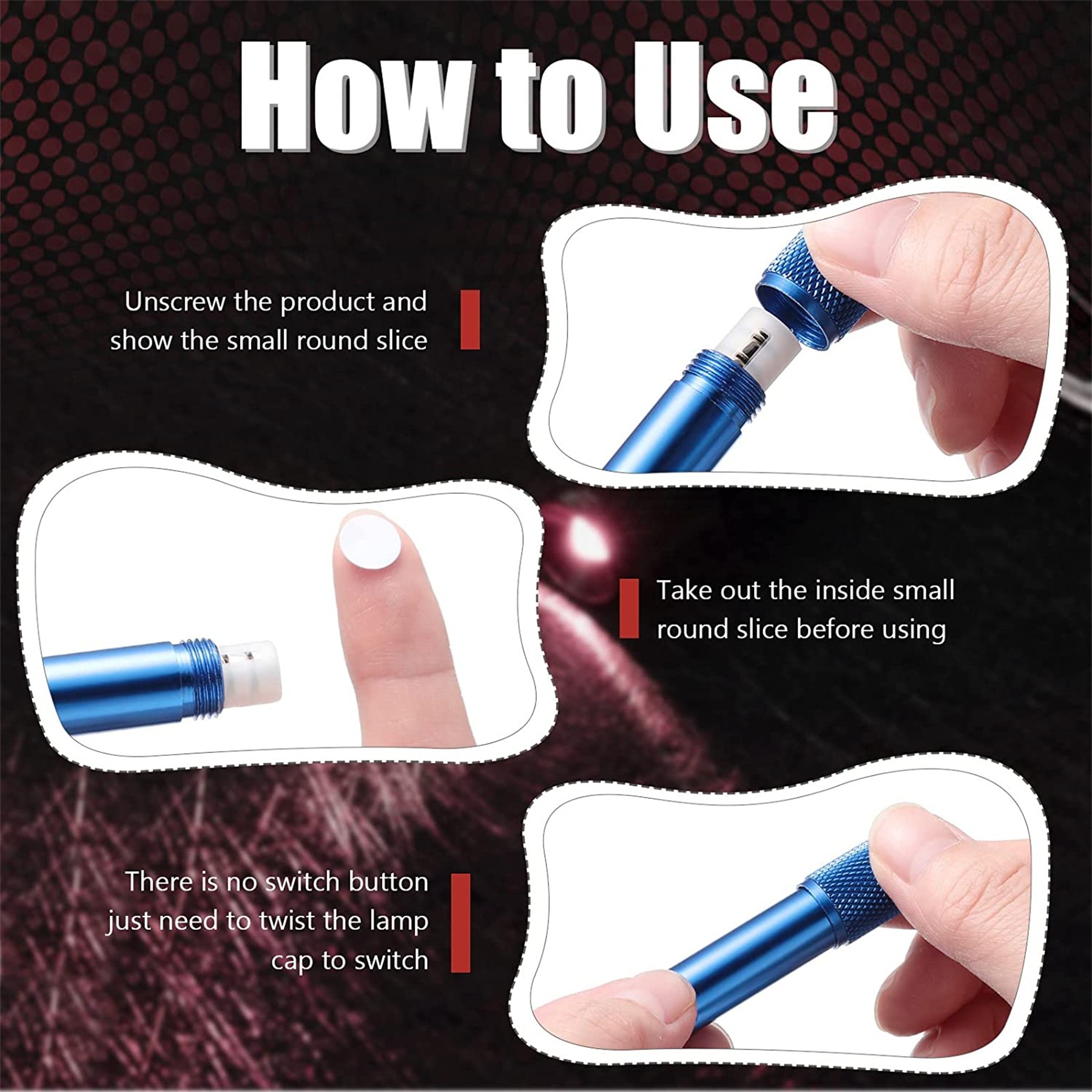 Mini Led Keychain Flashlight With Carabiner 2