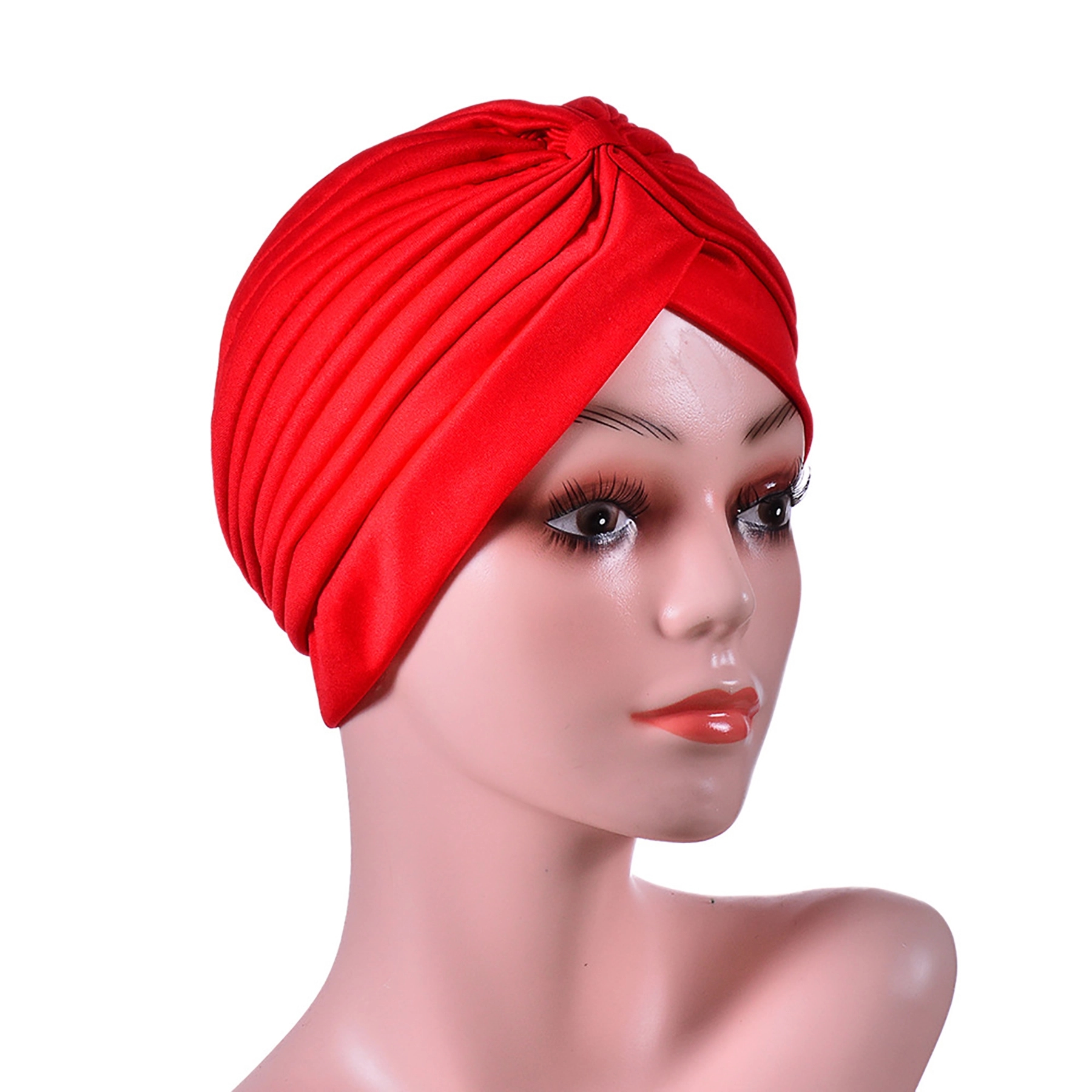 Stretch Turban Head Wrap Polyester Cap India 2