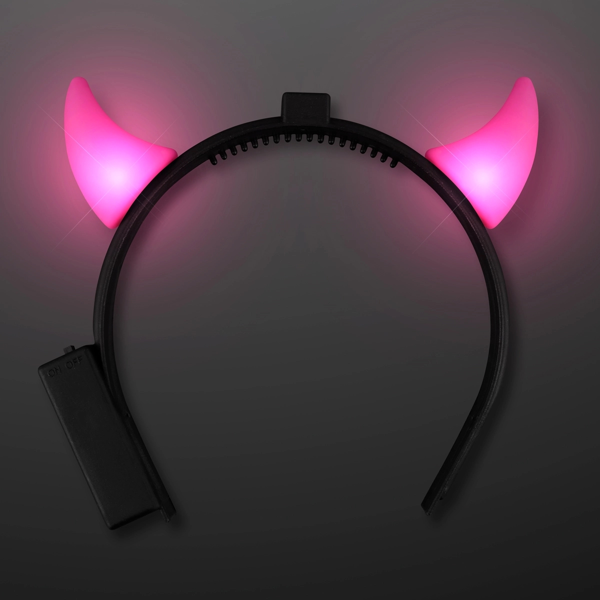 Hot Pink Devil Horns with LEDs 4